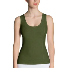 Tree Hugging Forest Green Tank Top
