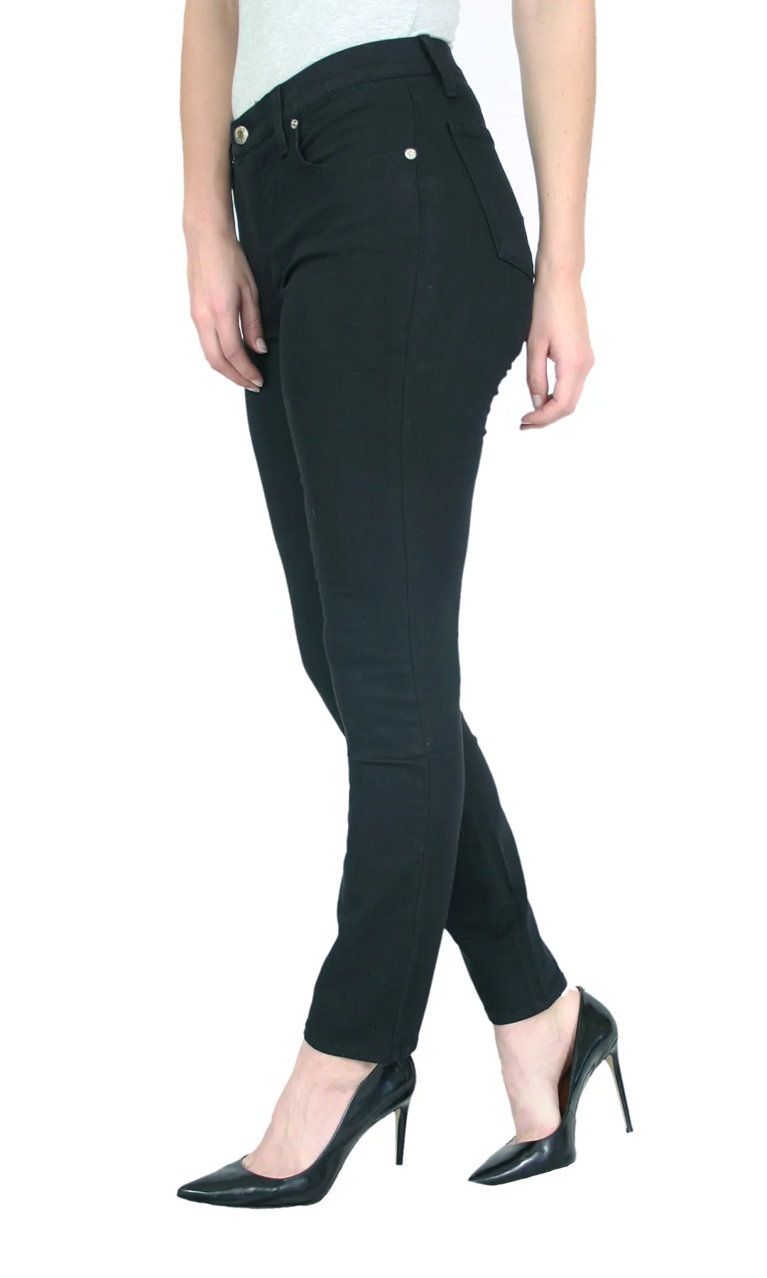 TrueSlim™ Black Satin Twill Skinny Jeggings