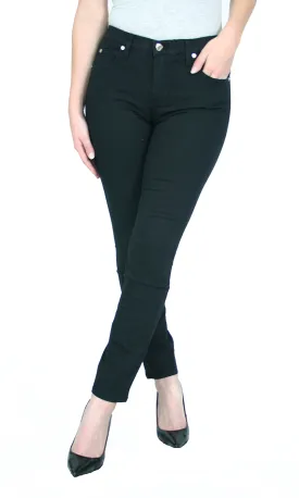 TrueSlim™ Black Satin Twill Skinny Jeggings