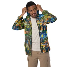 Van Gogh Collage Print Men’s windbreaker