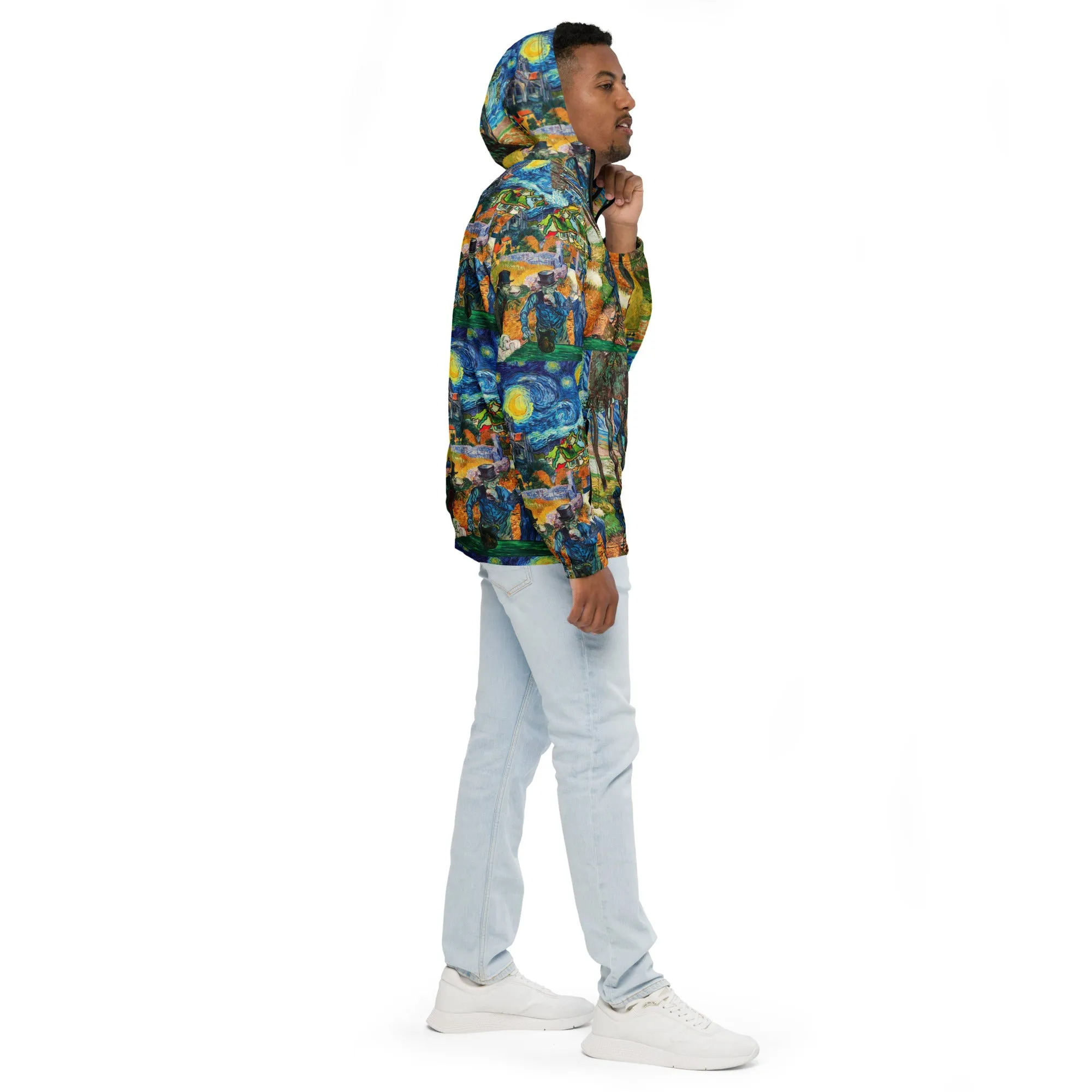Van Gogh Collage Print Men’s windbreaker