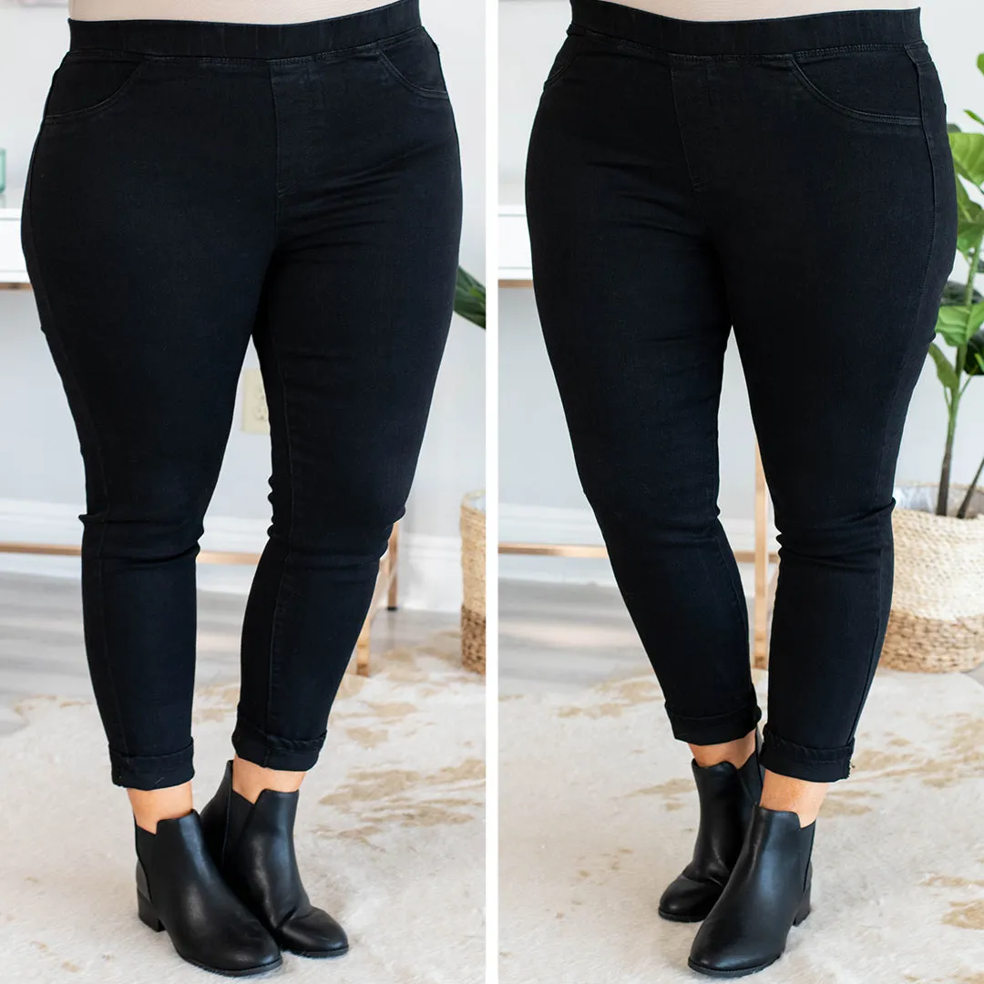 Watch Me Go Jeggings, Black