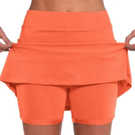 Womens Skorts with Pockets Tummy Control 2025 Plus Size Skorts for Women High Waist Athletic Sports Pants Skirt Shorts