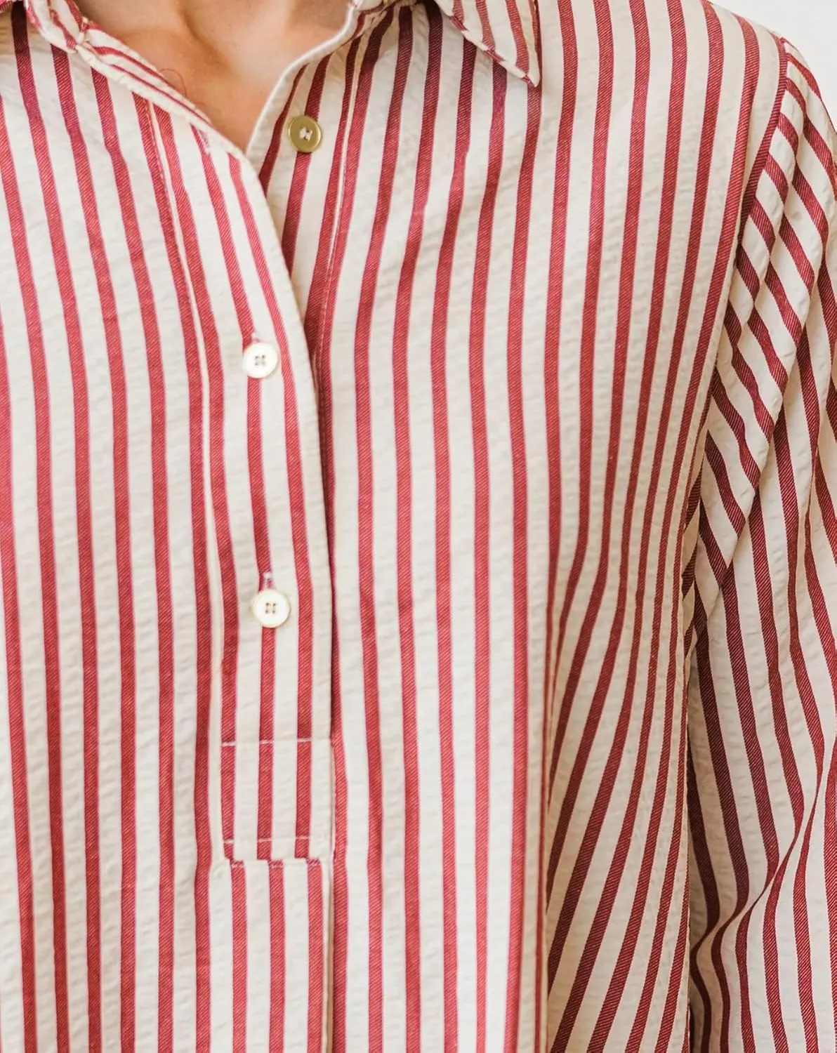 Womens Striped Shirt Mini Dress Long Sleeve Collared Ruffle Hem Button Up Tunic Flowy Swing Dresses