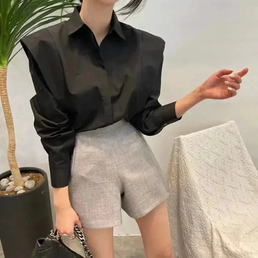 YUKIESUE Women's Long-Sleeve Loose Blouse