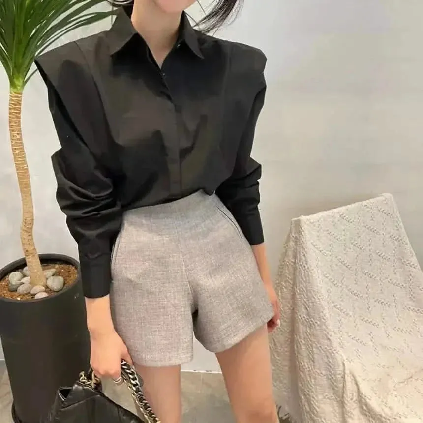 YUKIESUE Women's Long-Sleeve Loose Blouse