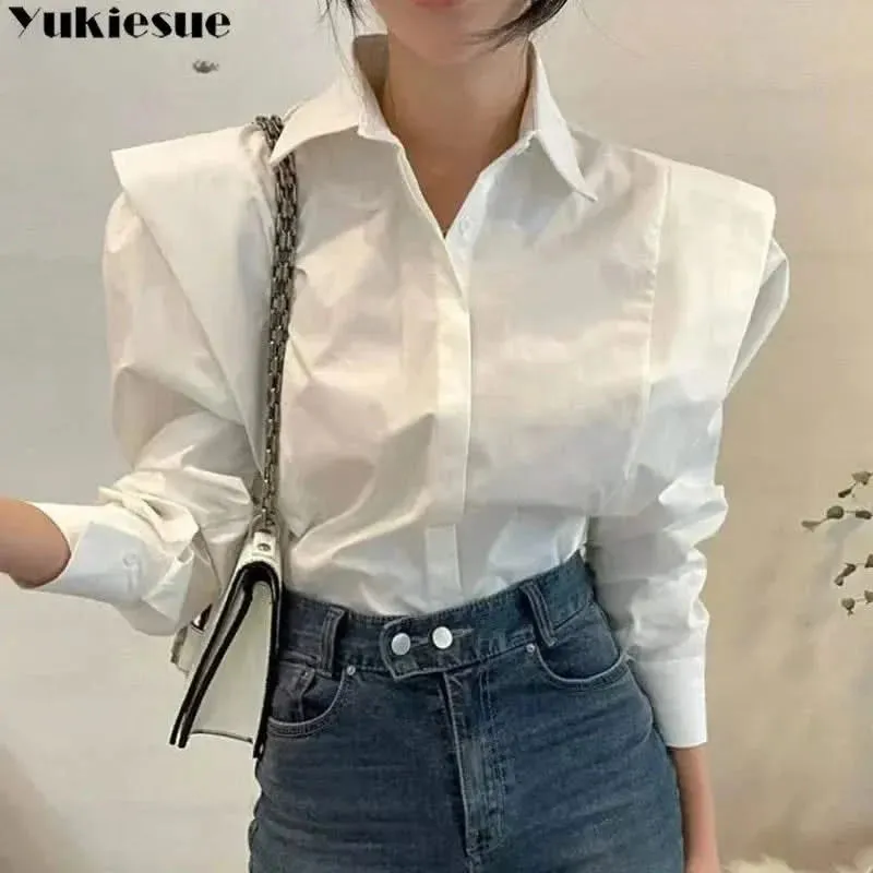 YUKIESUE Women's Long-Sleeve Loose Blouse