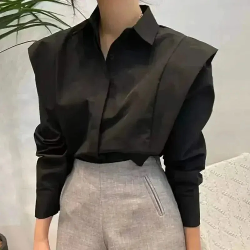 YUKIESUE Women's Long-Sleeve Loose Blouse