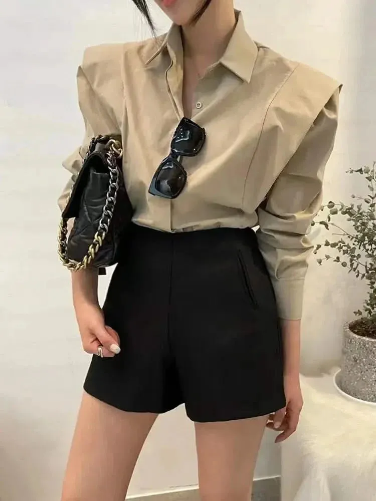 YUKIESUE Women's Long-Sleeve Loose Blouse