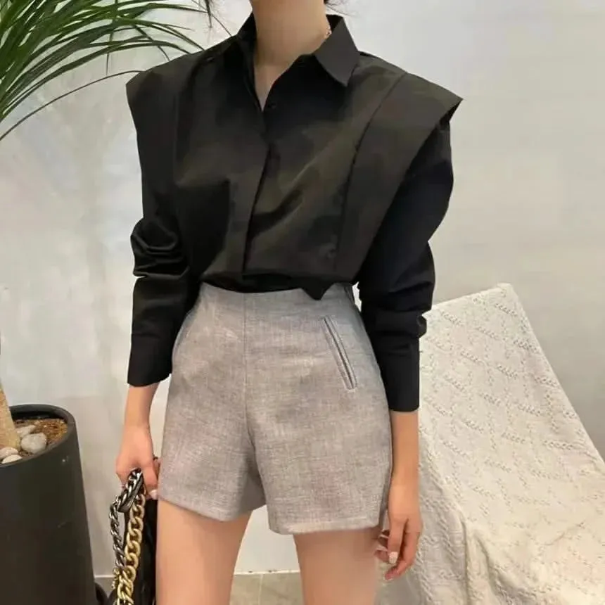 YUKIESUE Women's Long-Sleeve Loose Blouse