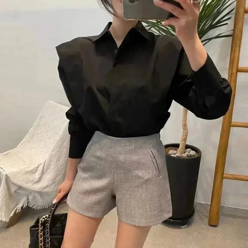 YUKIESUE Women's Long-Sleeve Loose Blouse
