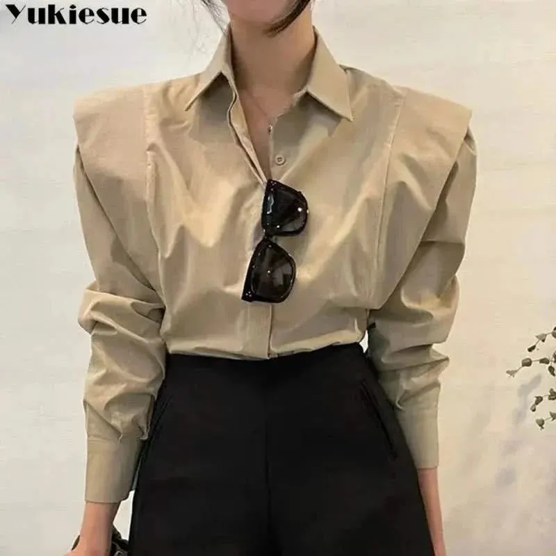 YUKIESUE Women's Long-Sleeve Loose Blouse