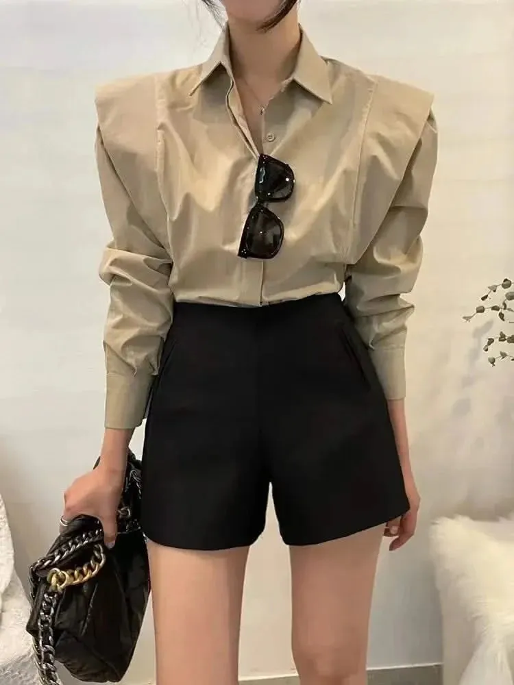 YUKIESUE Women's Long-Sleeve Loose Blouse