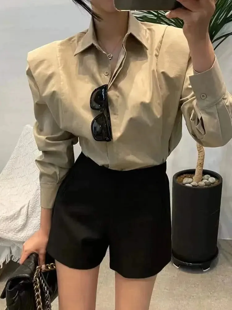 YUKIESUE Women's Long-Sleeve Loose Blouse
